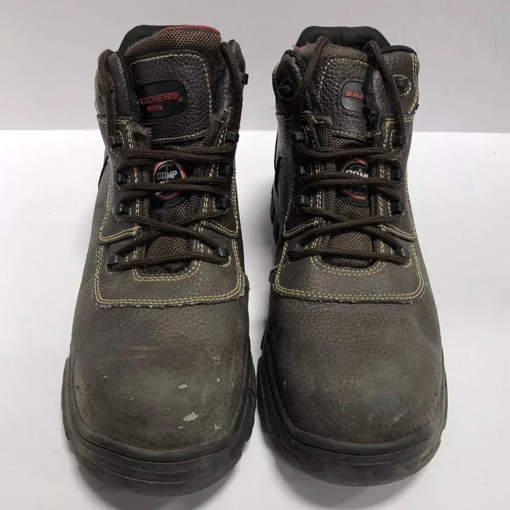 Skechers Men’s Burgin-Sosder Brown Composite Toe Work Boots, Size 11 M